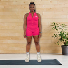 Load image into Gallery viewer, Body Goals Romper Pink
